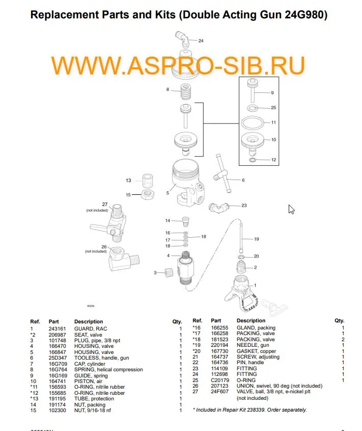 Пистолет автоматический разметочный Graco 238377