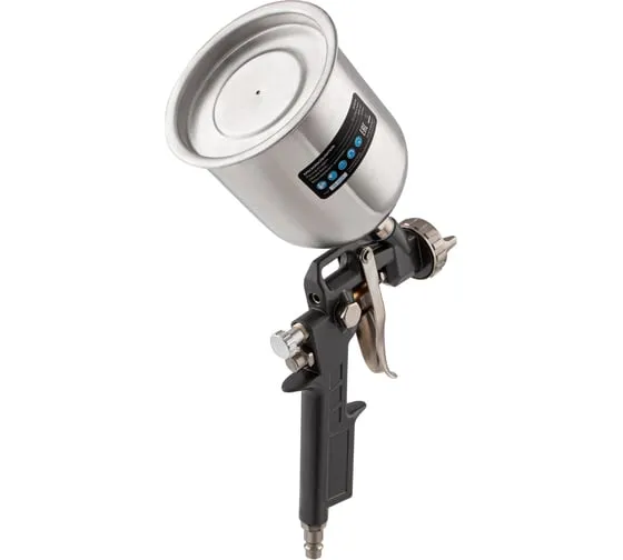 Пистолет краскораспылитель с верхним бачком V=0,6л