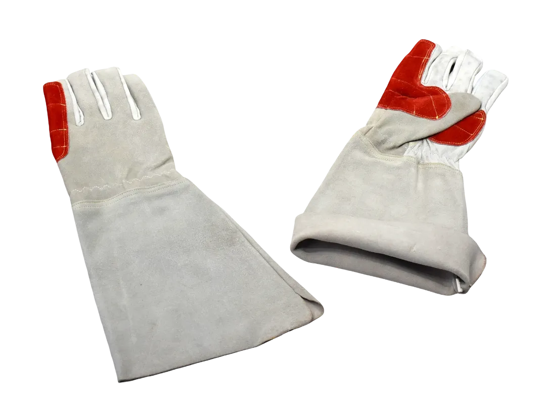 Перчатки пескоструйщика (кожа), серые, длинные 10 (XL)