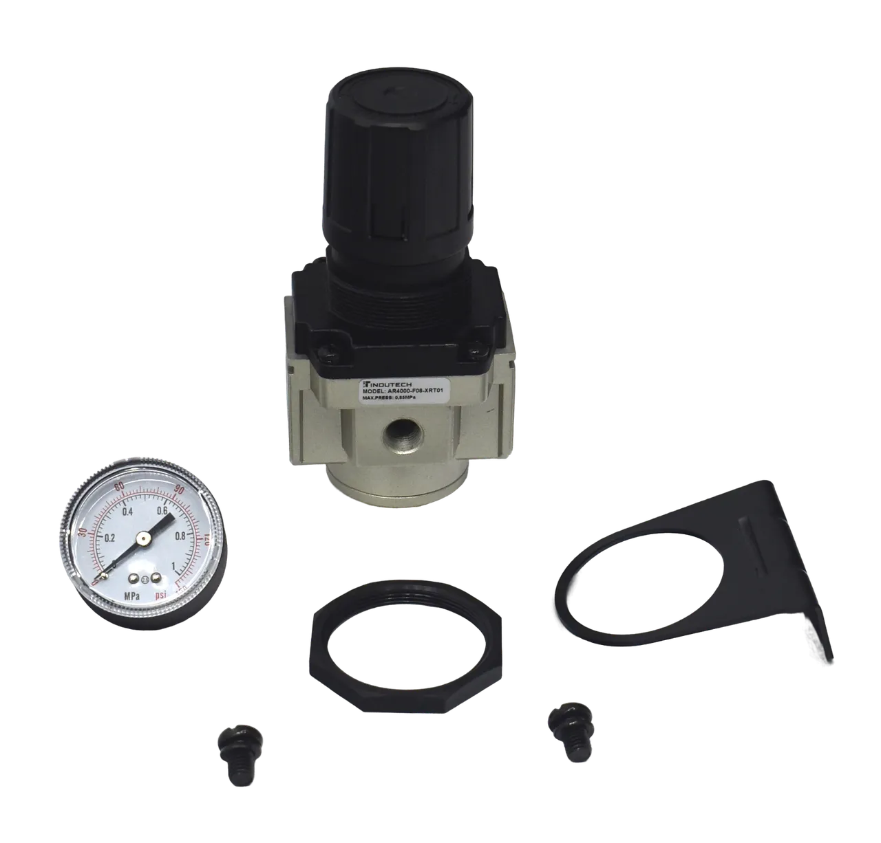 Регулятор давления воздуха окрасочного аппарата 3/4″ с манометром до 6000 л/мин