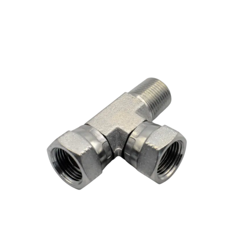 Тройник NPT 3/8" 2 гайки и 1 наружная резьба