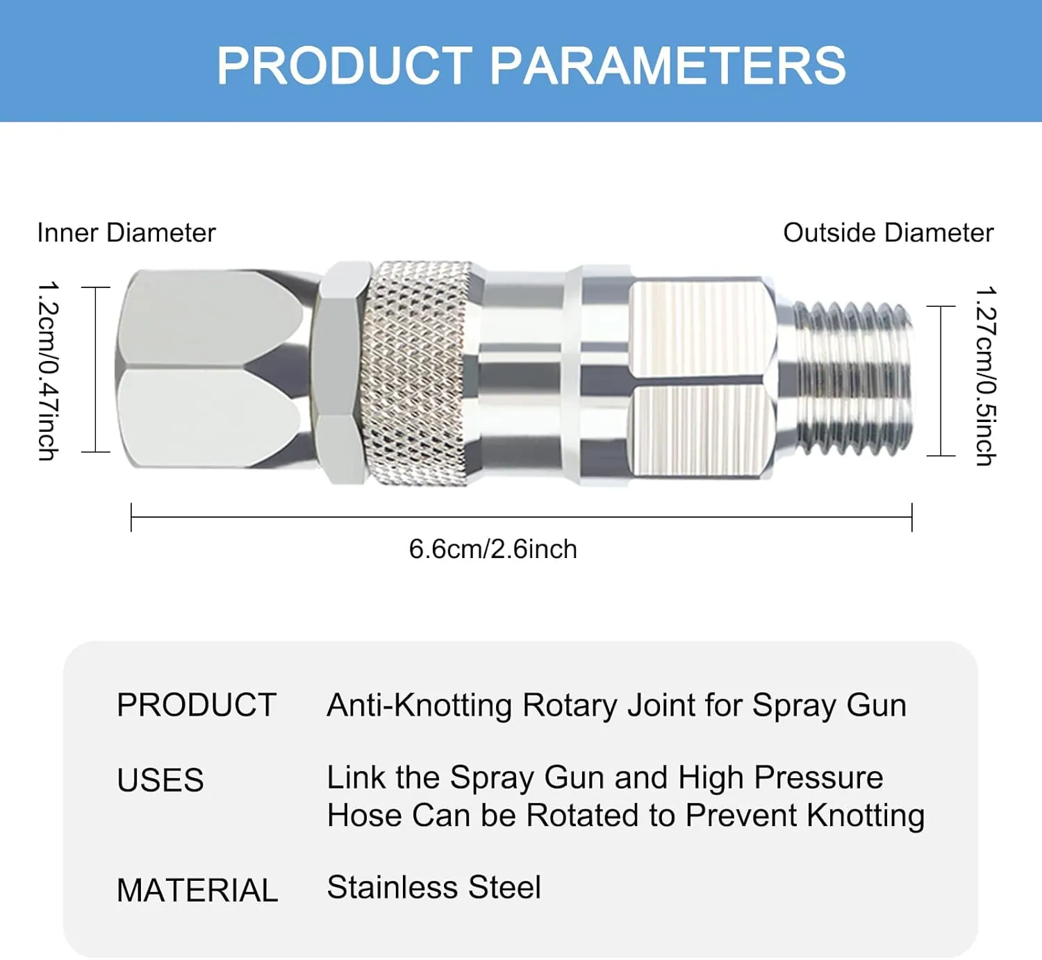Вертлюг для окрасочного пистолета 1/4