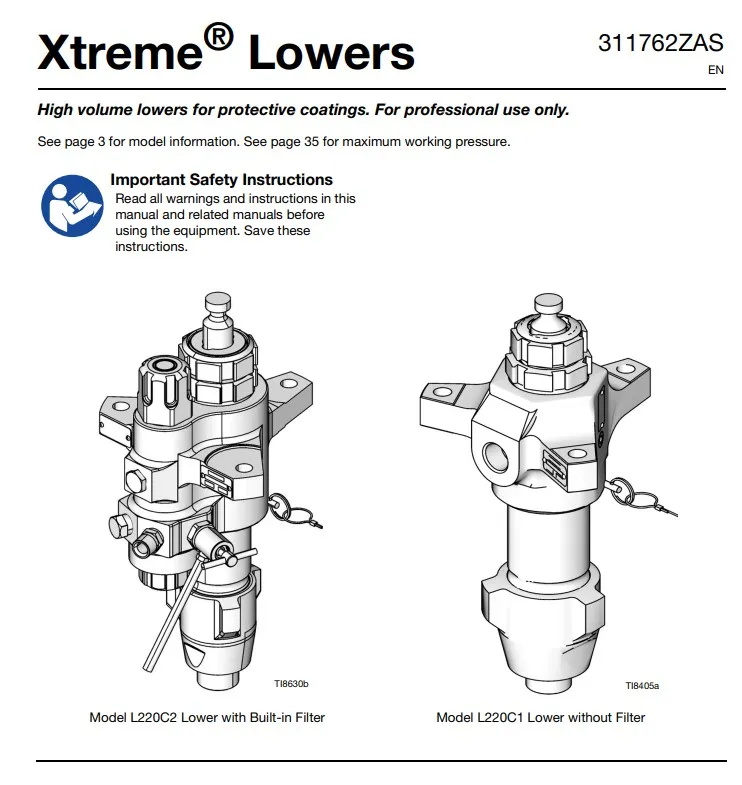 Ремкомплект насоса GRACO XTREME 85CC