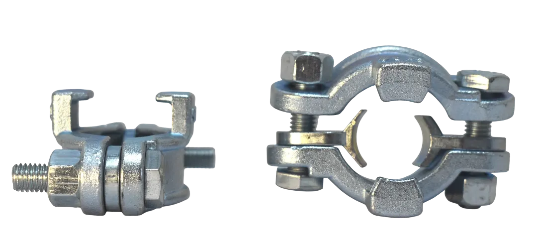 Хомут силовой двухболтовый сталь SK 34 (3/4") с фиксаторами (28-34мм)