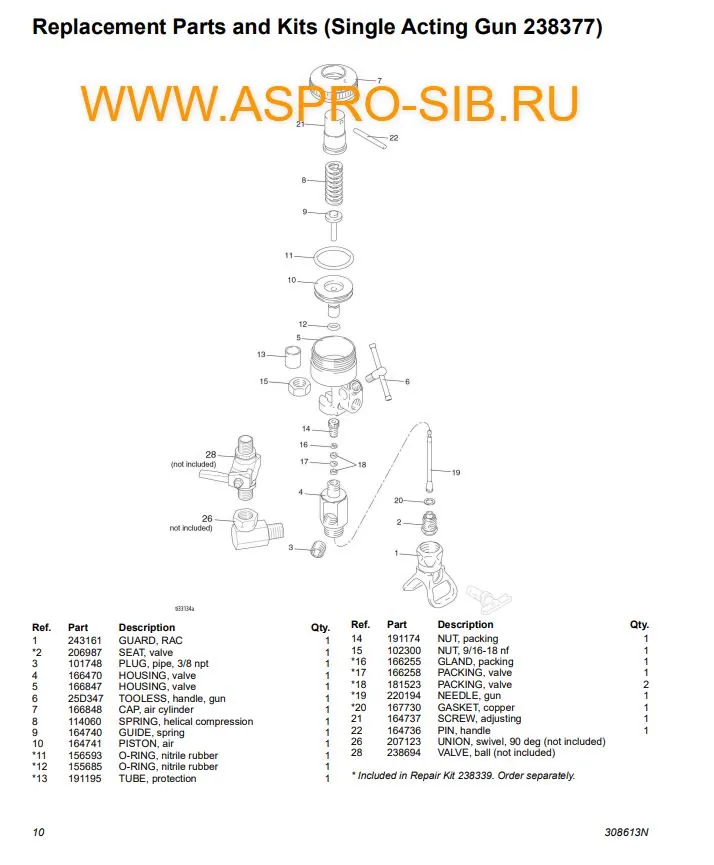 Пистолет автоматический разметочный Graco 238377