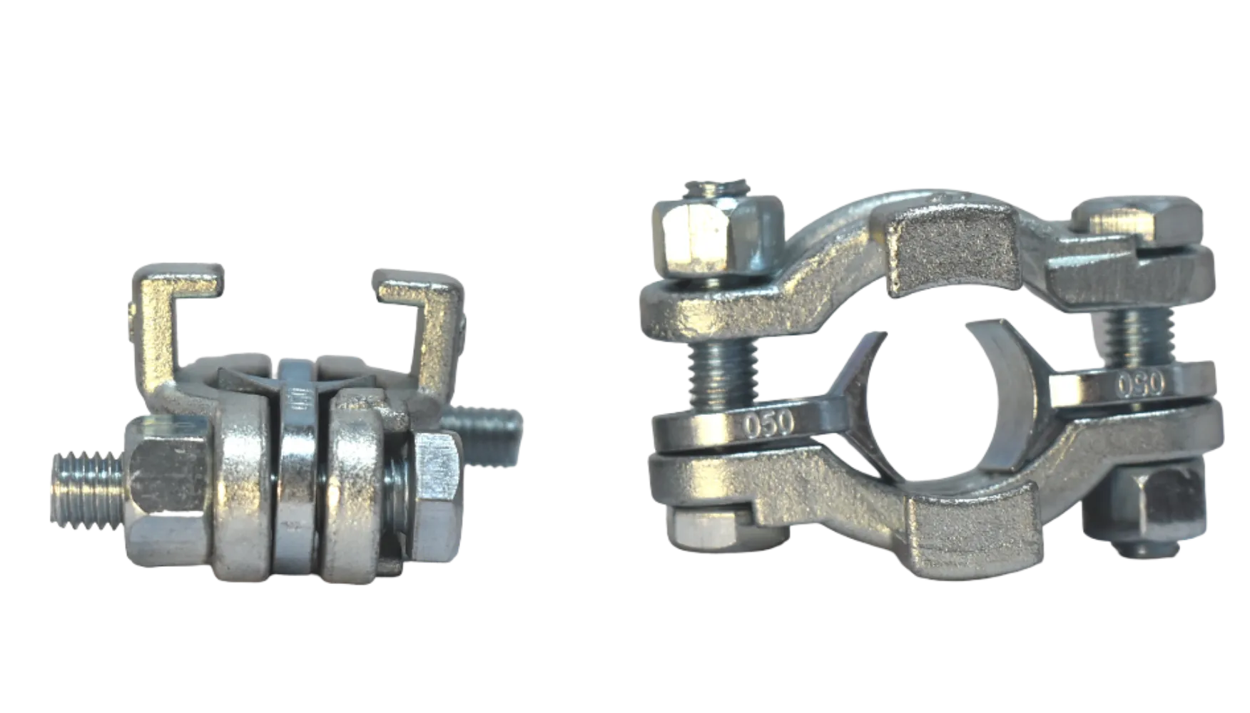 Хомут силовой двухболтовый сталь SK 29 (1/2") с фиксаторами (22-29мм)