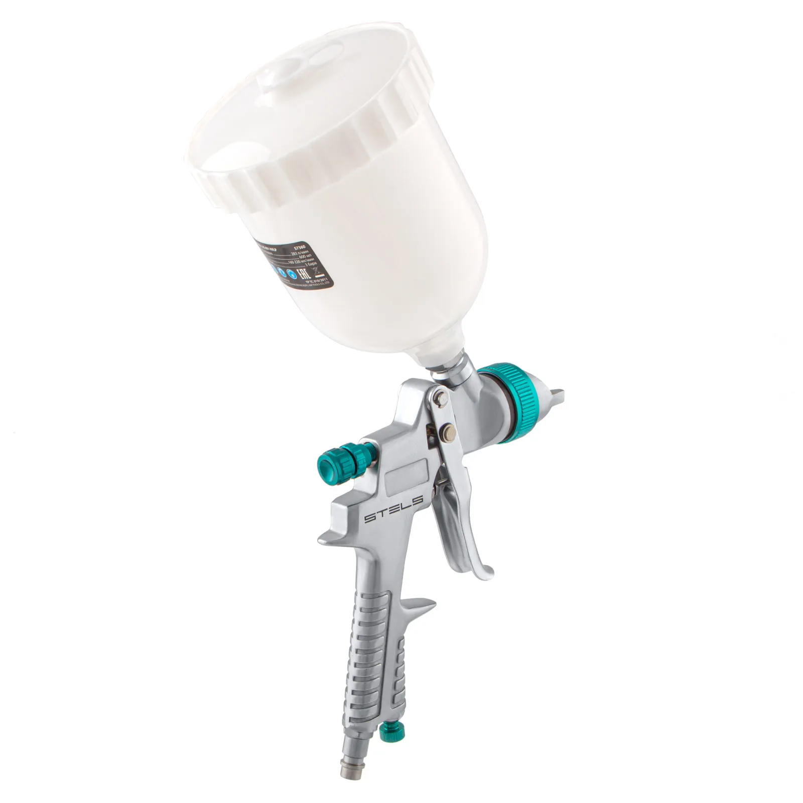 Краскораспылитель с верхним бачком 0,6л STELS AG 801 HVLP