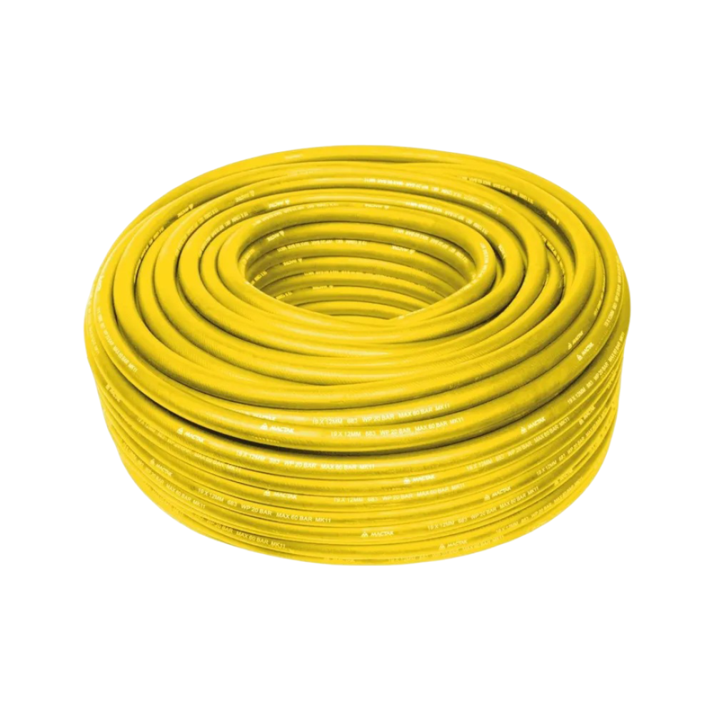 Рукав воздушный ПВХ 16 х 25 мм жёлтый, 20 бар, бухта 40м