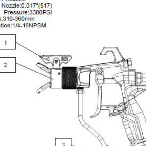 Пистолет окрасочный комбинированный PASCO ASG 160 (замена GRACO G40 24C855)