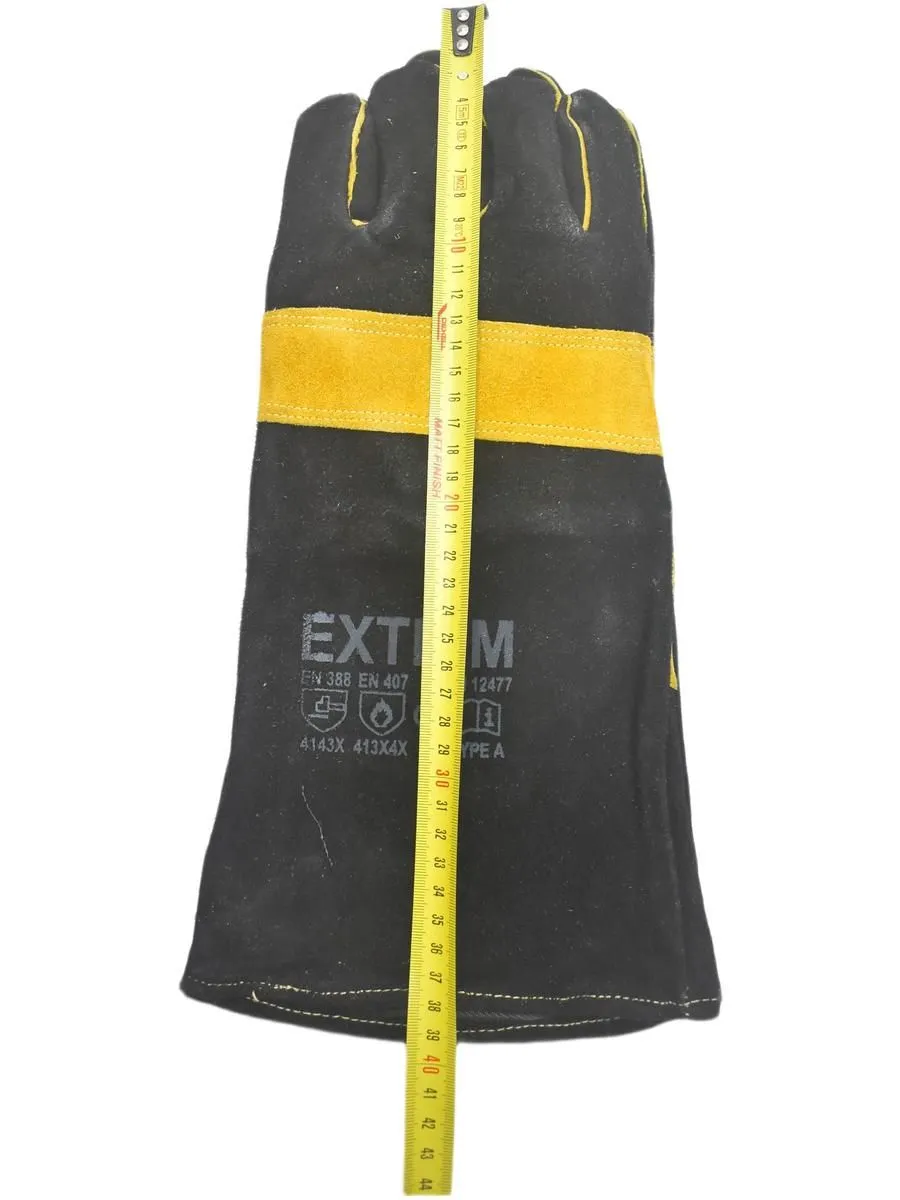 Перчатки пескоструйщика (кожа), черно-желтые 10 (XL)