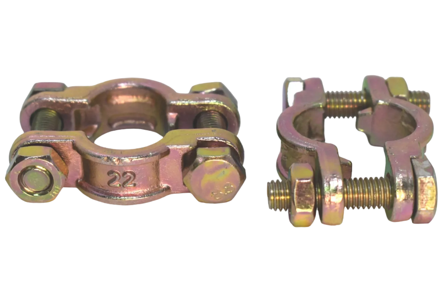 Хомут силовой двухболтовый сталь SL 22 (3/8") для рукавов 17-23мм