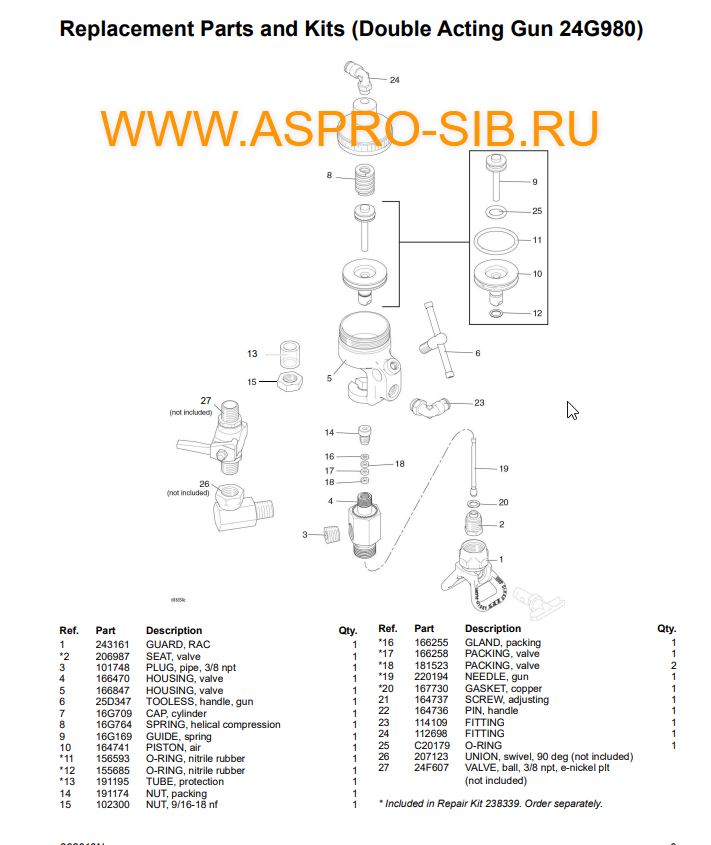 Пистолет автоматический разметочный Graco 238377