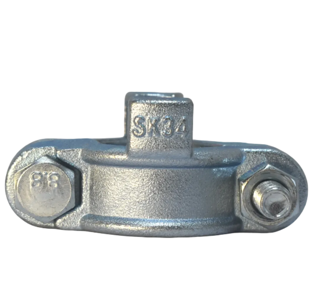 Хомут силовой двухболтовый сталь SK 34 (3/4") с фиксаторами (28-34мм)