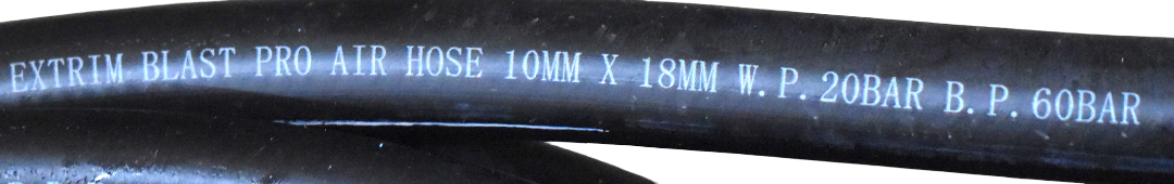 Рукав воздушный резиновый 10 x 18 мм чёрный, 20 бар, бухта 40м