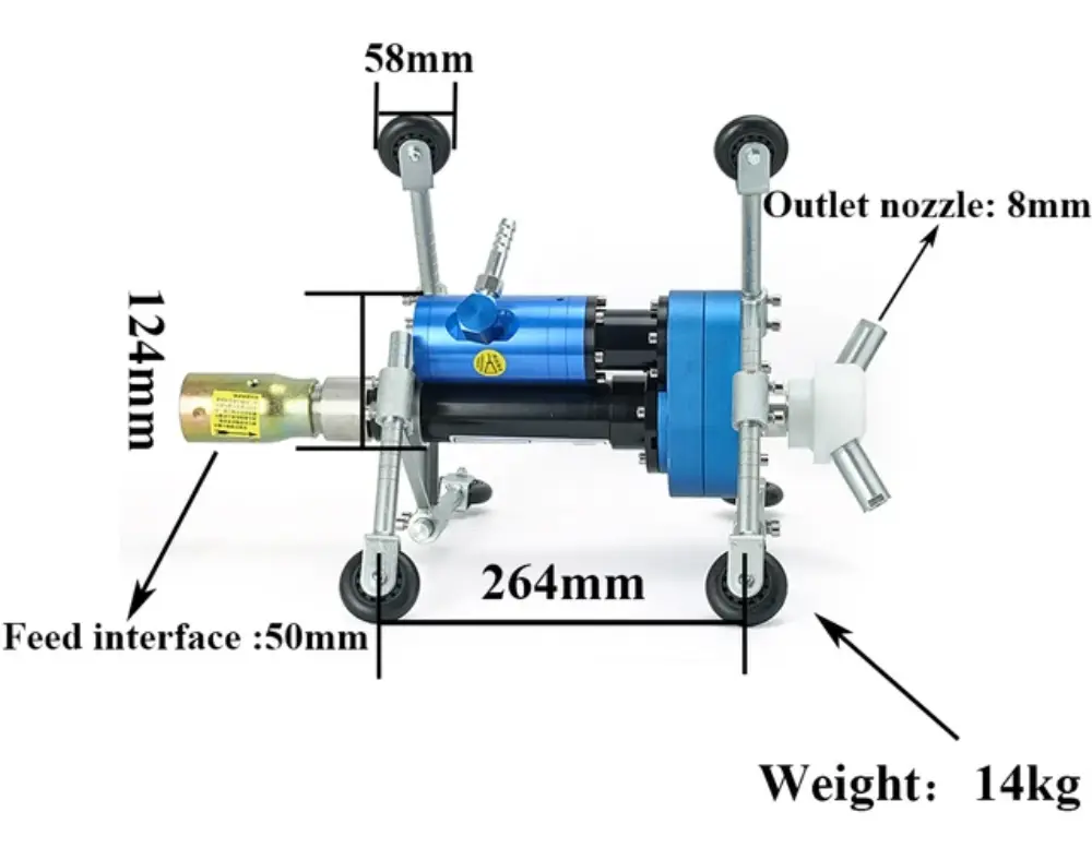 Устройство для пескоструйной очистки внутренней поверхности труб IPB-900 300-900мм