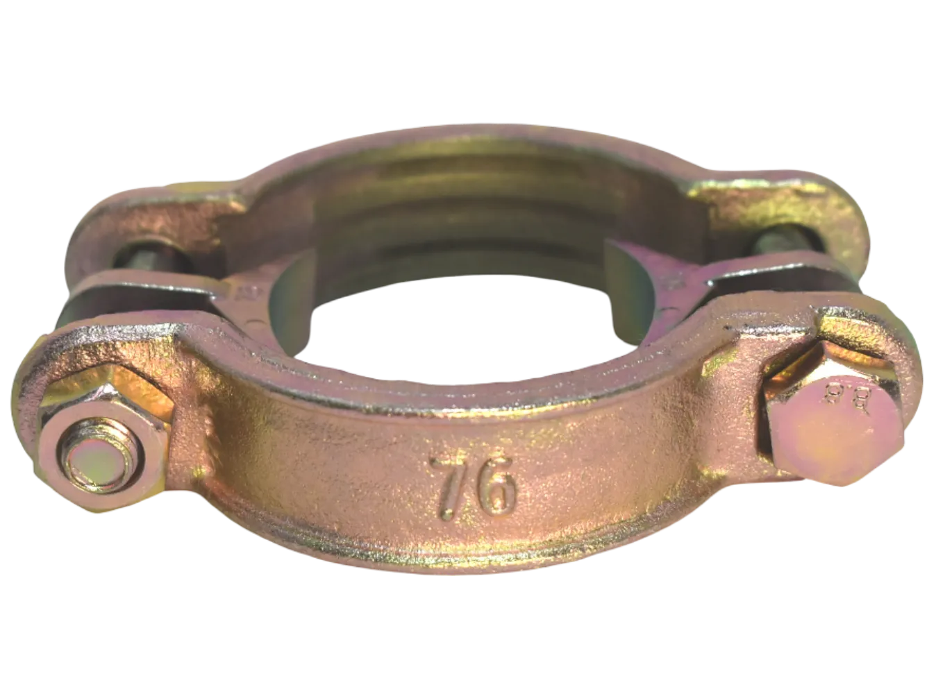 Хомут силовой двухболтовый сталь SL 76 для рукавов 60-76мм