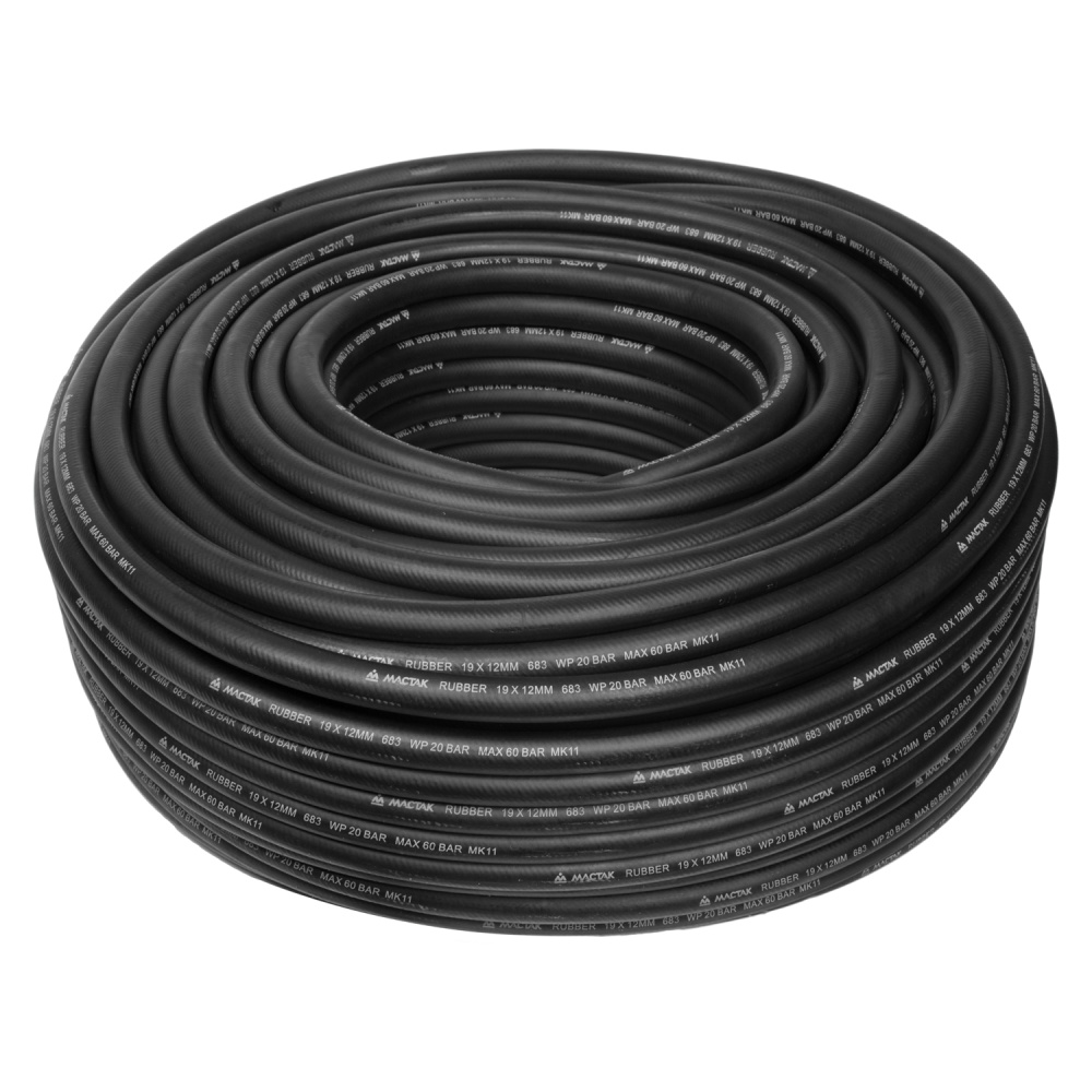 Рукав воздушный резиновый 10 x 18 мм чёрный, 20 бар, бухта 40м