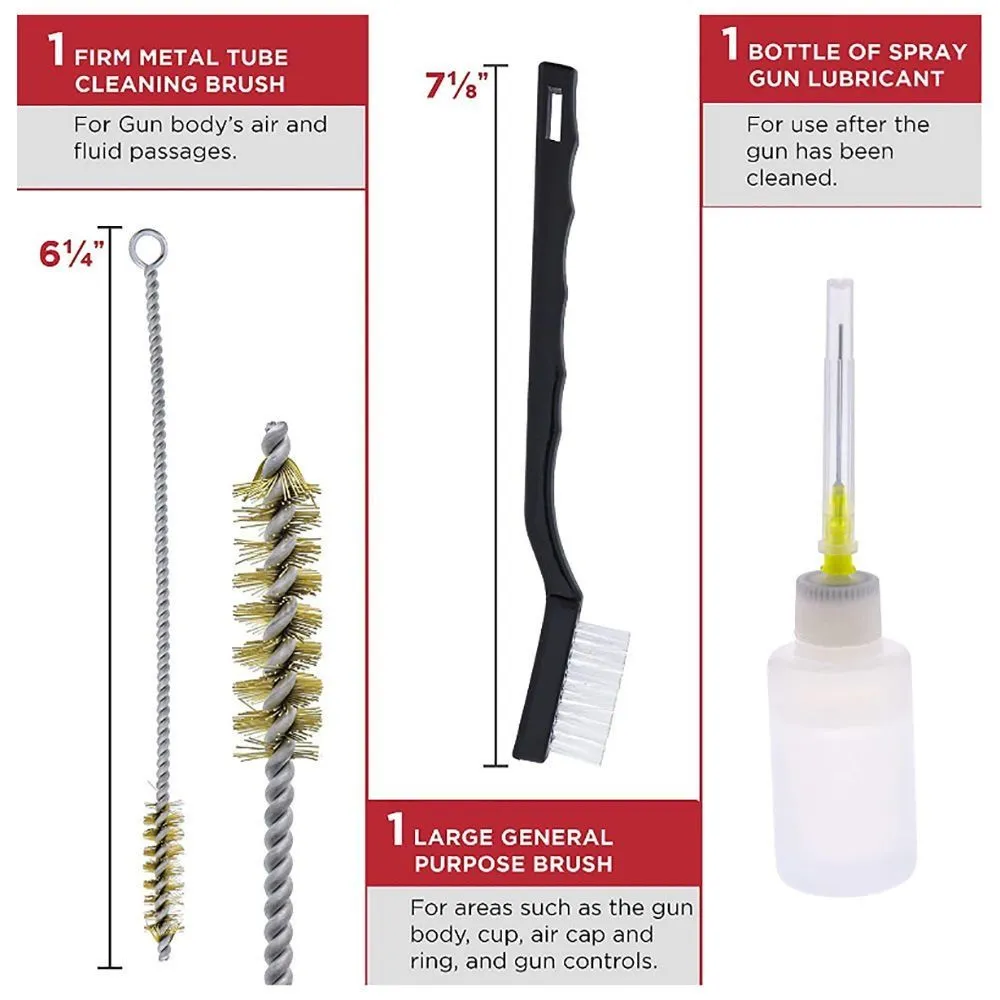 Набор для чистки воздушного и безвоздушного краскопульта 22 предмета