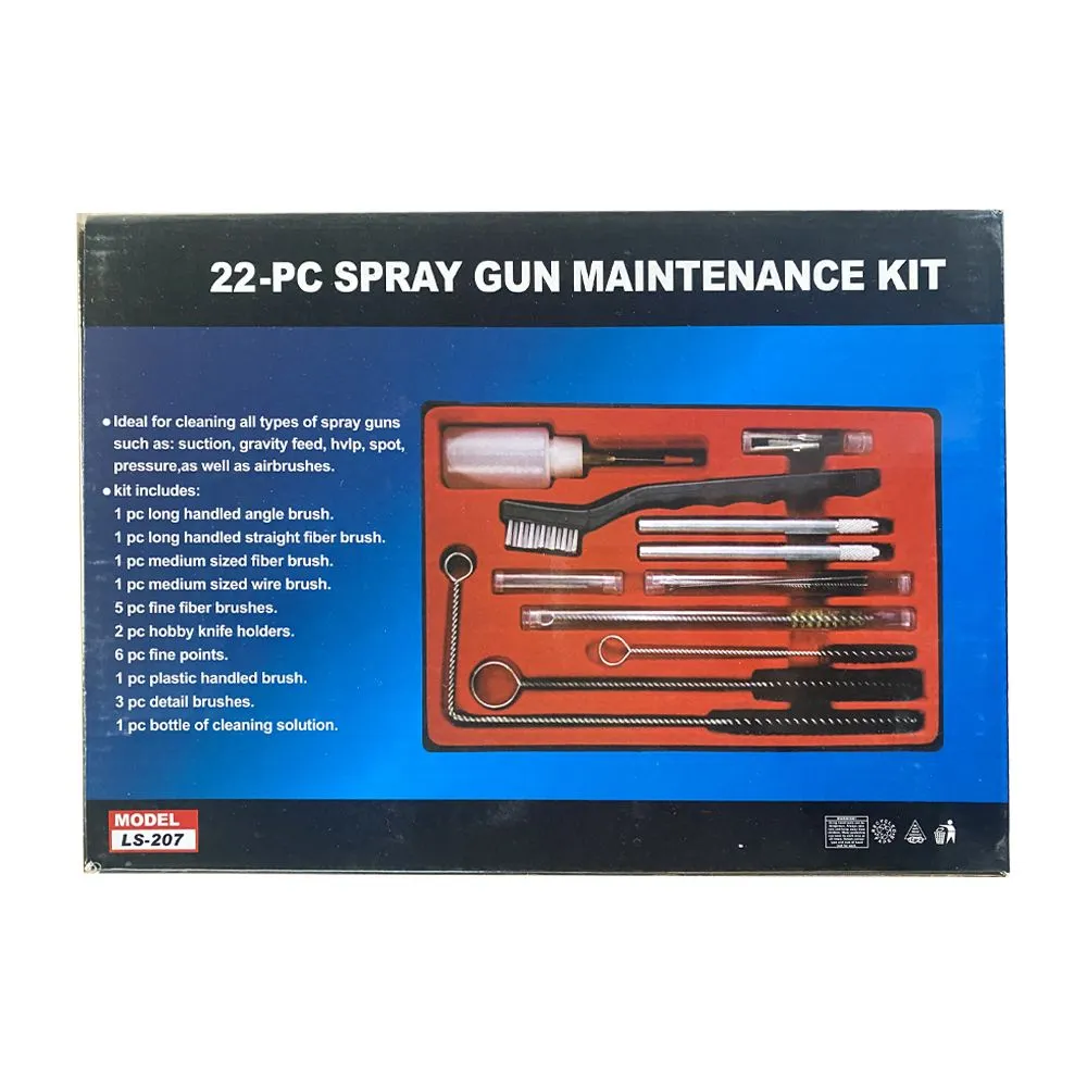Набор для чистки воздушного и безвоздушного краскопульта 22 предмета