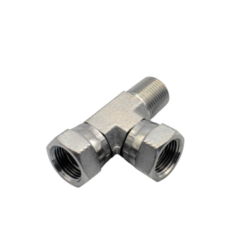 Тройник NPT 3/8" 2 гайки и 1 наружная резьба