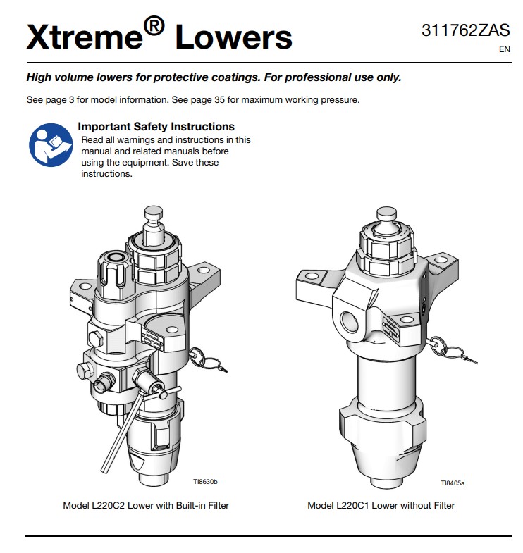 Ремкомплект насоса GRACO XTREME 85CC