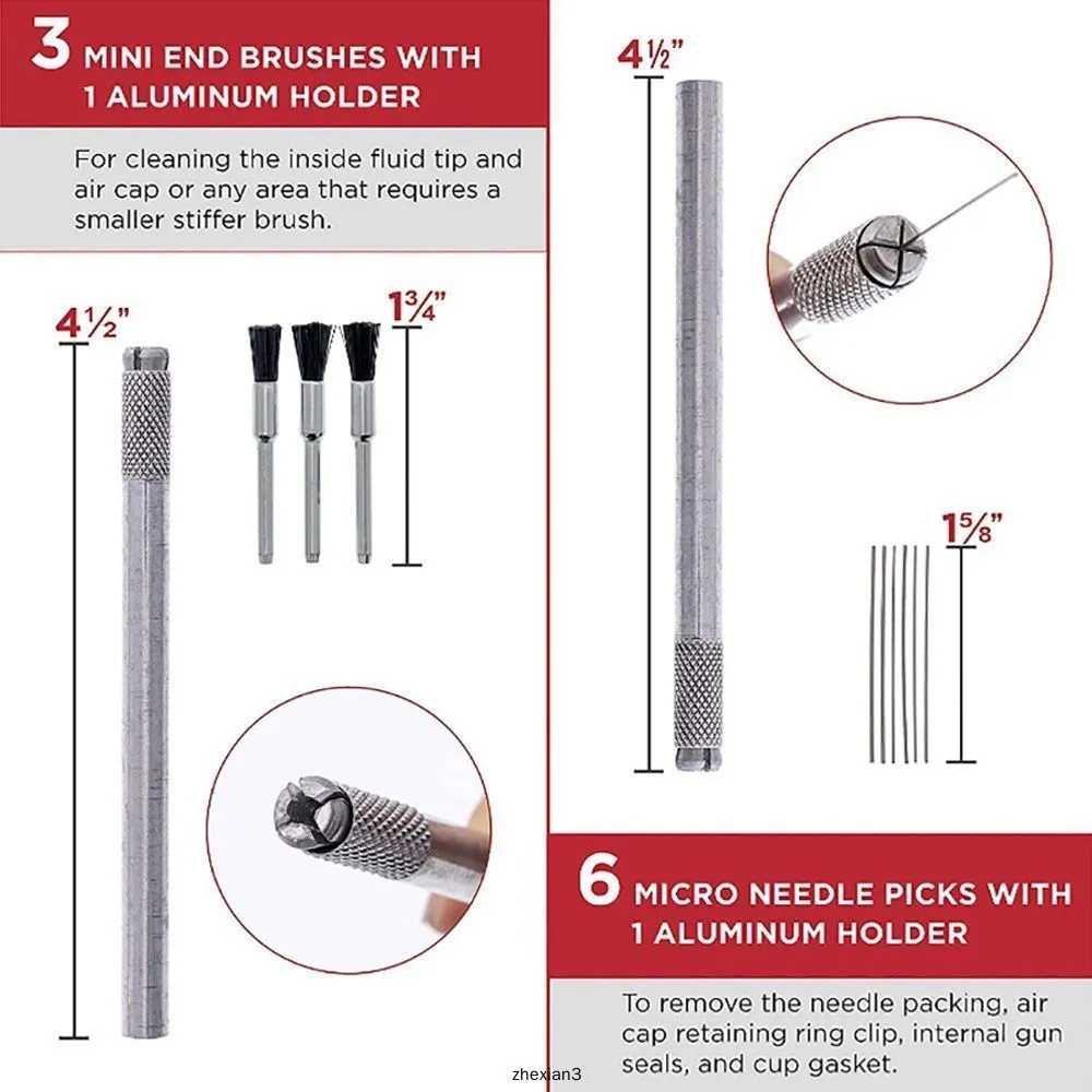 Набор для чистки воздушного и безвоздушного краскопульта 22 предмета