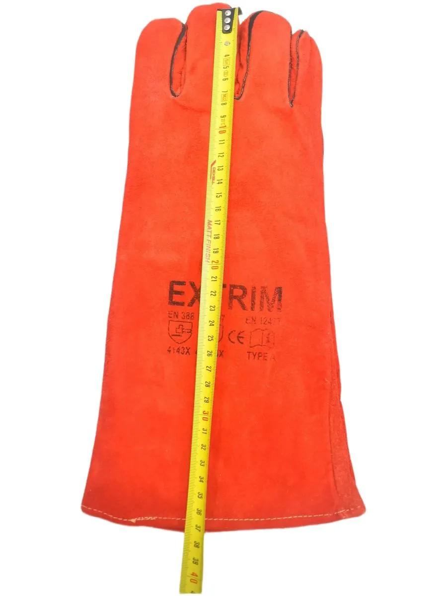 Перчатки пескоструйщика (кожа), красные 10 (XL)