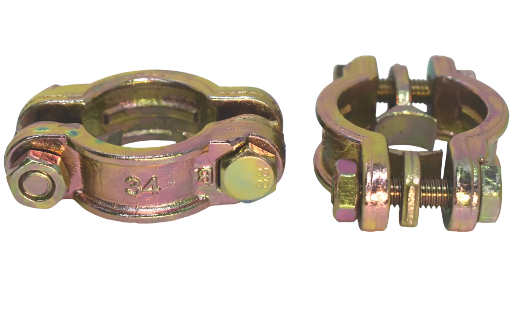 Хомут силовой двухболтовый сталь SL 34 (3/4") для рукавов 28-34мм