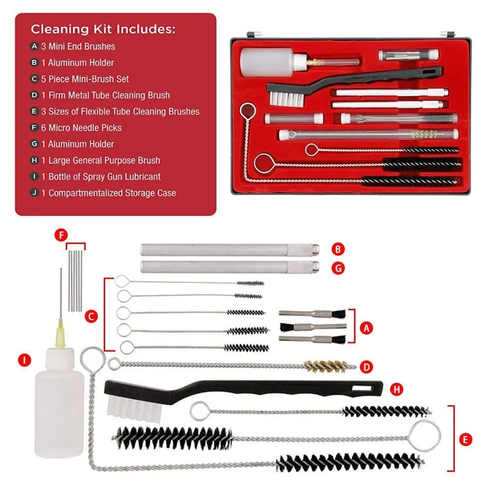 Набор для чистки воздушного и безвоздушного краскопульта 22 предмета