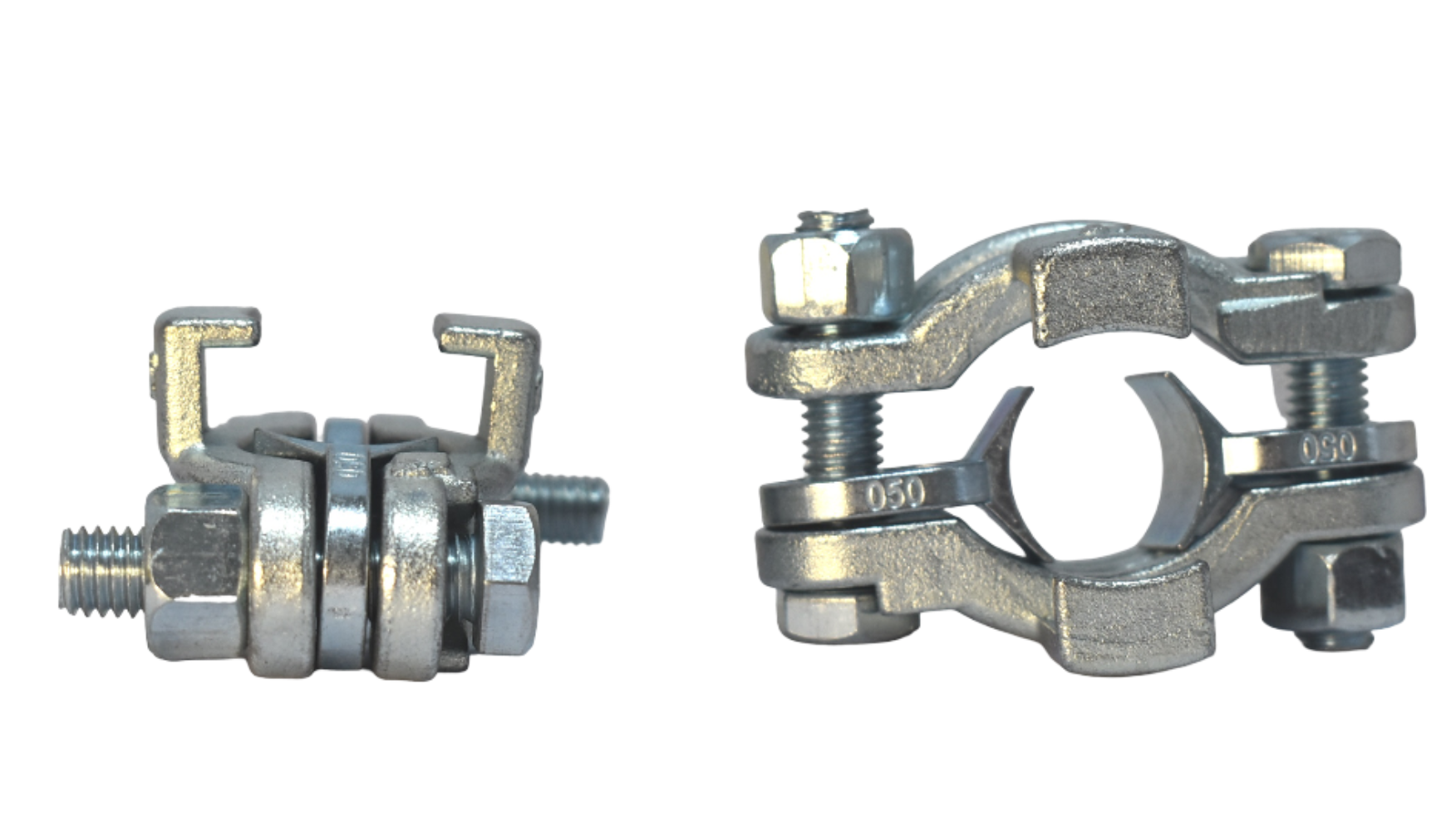 Хомут силовой двухболтовый сталь SK 29 (1/2") с фиксаторами (22-29мм)