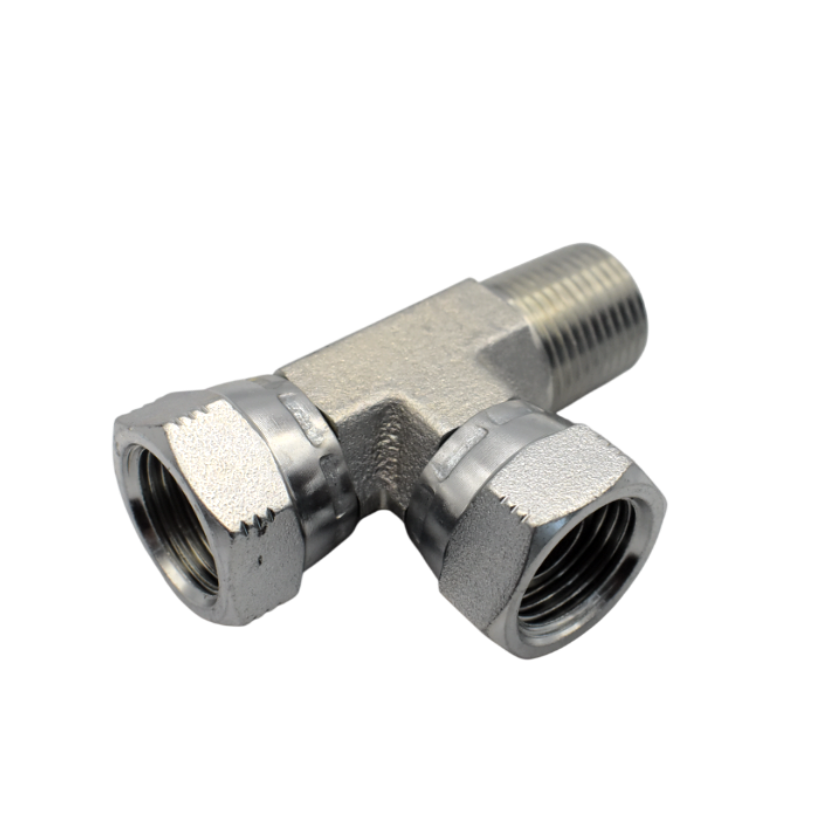 Тройник NPT 1/2" 2 гайки и 1 наружная резьба