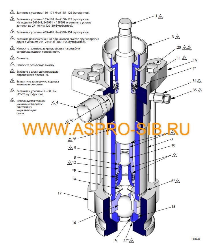 Ремкомплект колец для Graco VISKAUNT II, Dura Flo 1800, Шмель (PASCO 222849)