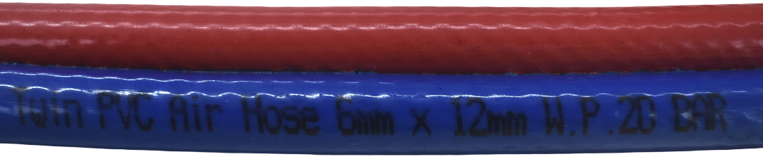 Рукав воздушный ПВХ Air двойной 6х12, бухта 40 м красный/синий