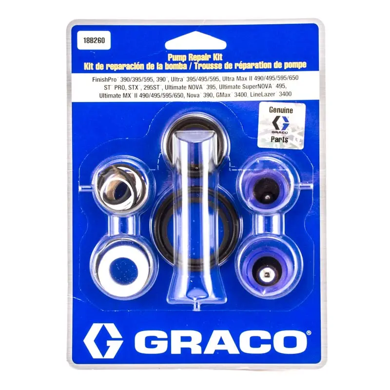 Ремкомплект поршневого насоса Graco 290, 390, ST MAX 395, 495, 595, Merkur ES (MINI), LINELAZER 3400 GRACO